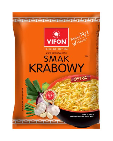 Vifon zupa błyskawiczna w proszku krabowa ostra