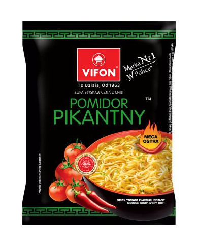 Vifon Zupa błyskawiczna pomidor pikantny mega ostra